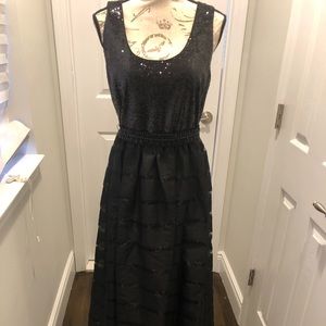 Belle Badgley Mischka Black Evening dress Sz 14